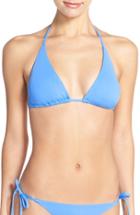 Women's Becca 'color Code' Triangle Bikini Top, Size D - Blue