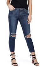 Women's Paige Jacqueline High Rise Ripped Straight Leg Jeans