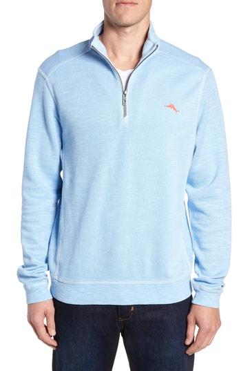 Men's Tommy Bahama Tobago Bay Half Zip Pullover - Blue