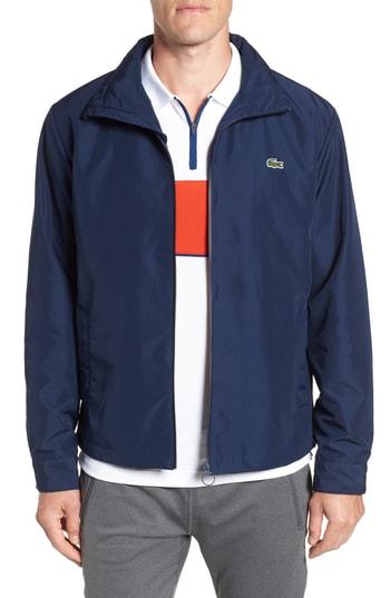 Men's Lacoste Taffeta Zip Jacket Eu - Blue