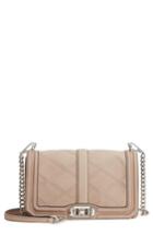 Rebecca Minkoff Love Tooled Leather Crossbody Bag - Beige