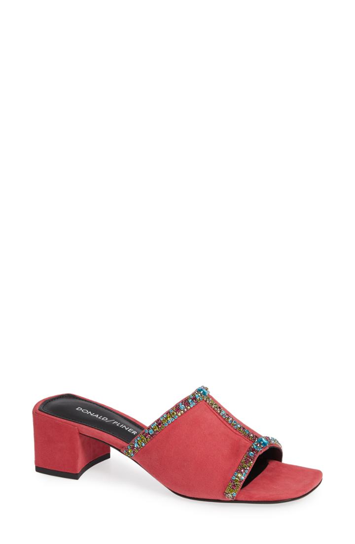 Women's Donald Pliner Bete Crystal Embellished Slide Sandal M - Pink