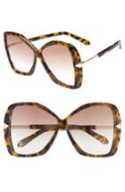 Women's Karen Walker Mary 60mm Butterfly Sunglasses - Crazy Tortoise