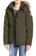 Women's Canada Goose 'chelsea' Slim Fit Down Parka With Genuine Coyote Fur Trim - Green