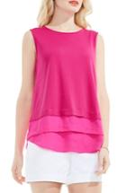 Women's Vince Camuto Tiered Mixed Media Top - Pink
