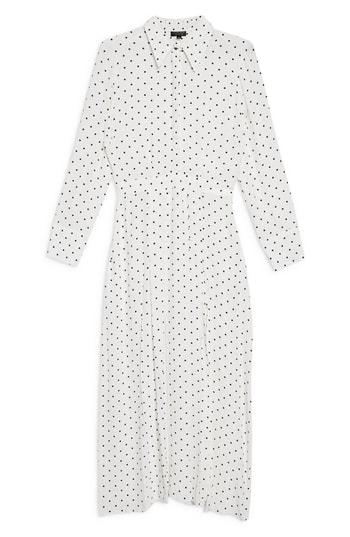 Women's Topshop Dot Print Dress Us (fits Like 0) - White
