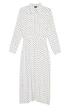 Women's Topshop Dot Print Dress Us (fits Like 0) - White