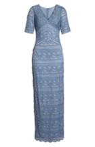 Women's Adrianna Papell Lace Stripe Gown
