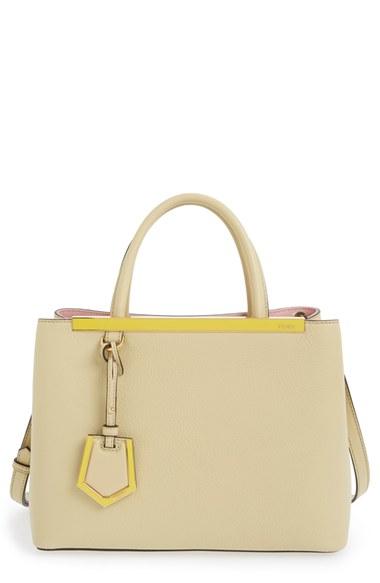Fendi 'petite 2jours' Leather Shopper -