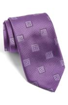 Men's Canali Medallion Silk Tie, Size - Purple
