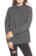 Women's Dreamers By Debut Marled Mock Neck Sweater - Grey