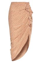 Women's Veronica Beard Hazel Ruffle Ruched Silk Skirt