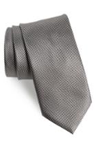 Men's Brioni Solid Silk Tie, Size - Black