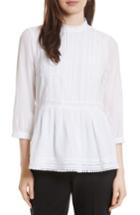 Women's Kate Spade New York Lace Inset Flounce Top, Size - White