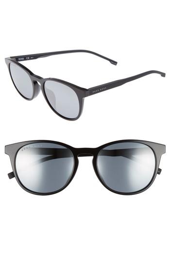 Men's Boss 54mm Sunglasses - Black/ Black Mirror