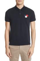 Men's Moncler Three Bells Polo, Size - Blue