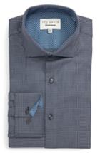 Men's Ted Baker London Trim Fit Dress Shirt .5 - 34/35 - Grey