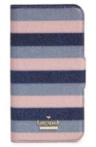 Kate Spade New York Glitter Stripe Wrap Folio Iphone X/xs Case -