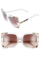 Women's Pared Sun & Shade 55mm Square Retro Sunglasses - Clear/ Gold/ Tan Multi Brown