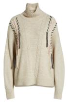 Women's Caslon Cable Knit Sweater, Size - Beige