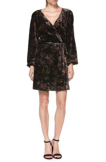 Women's Paige Estefani Velvet Minidress - Black