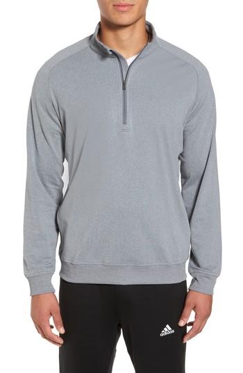 Men's Adidas Club Quarter Zip Pullover - Grey