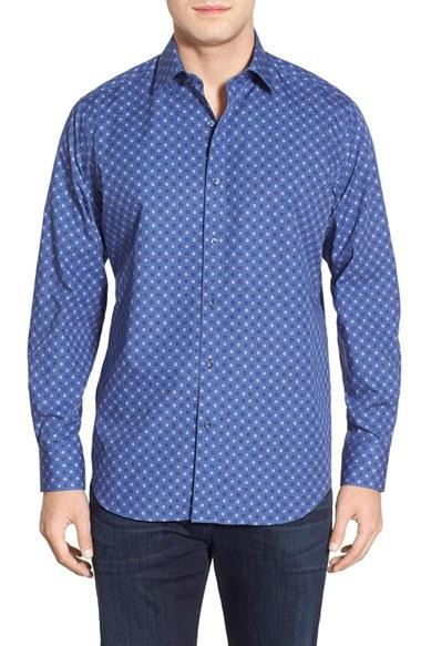 Men's Bugatchi Classic Fit Dot Sport Shirt