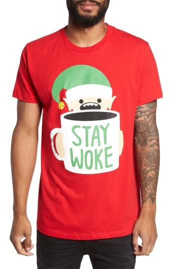 Men's The Rail Stay Woke T-shirt - Red