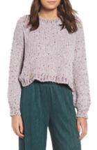 Women's Caslon Eyelash Knit Poncho Sweater - Ivory