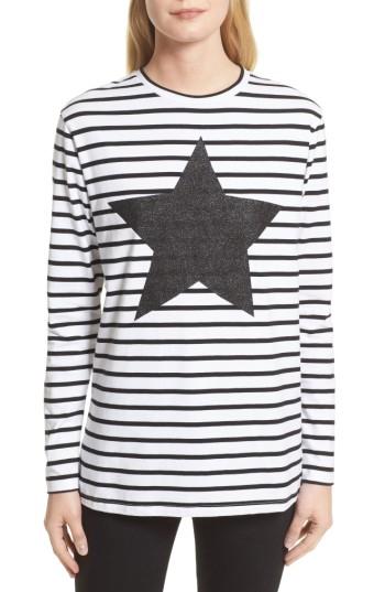 Women's Etre Cecile Star Stripe Tee - Black