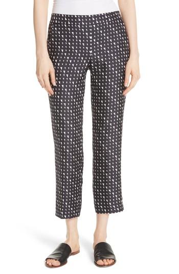 Women's Theory Pull On Silk Trousers - Black