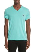 Men's Burberry Jadford Standard Fit V-neck Tee - Blue/green
