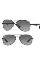 Men's Ray-ban Active Lifestyle 61mm Polarized Pilot Sunglasses - Black