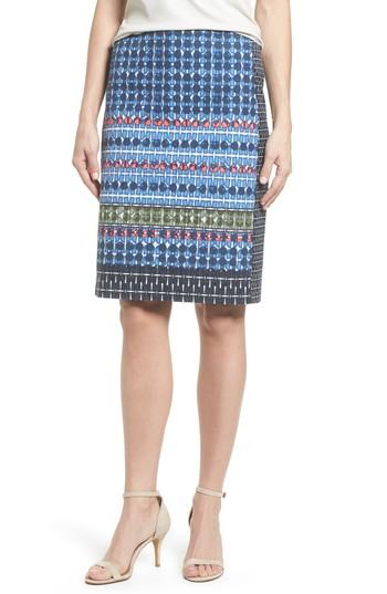 Women's Nic + Zoe Tile Pencil Skirt - Blue