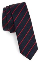 Men's Eleventy Stripe Skinny Silk Tie