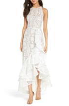 Women's Bronx And Banco Paros Ruffle Lace Gown Us / 8 Au - White