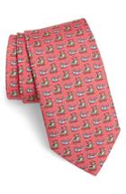 Men's Vineyard Vines Santa & Whale Reindeer Silk Tie, Size - Pink