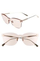Women's Christian Dior Quake2 135mm Rimless Shield Sunglasses - Nude