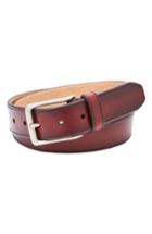 Men's Fossil Griffin Leather Belt - Cordovan