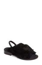 Women's Robert Clergerie Bloss Genuine Fur Sandal Us / 36.5eu - Black