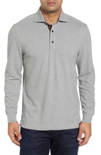 Men's Thaddeus Perry Long Sleeve Polo - Metallic