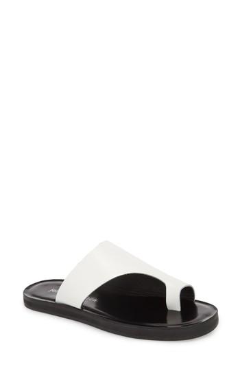 Women's Jeffrey Campbell Morada Asymmetrical Slide Sandal .5 M - Metallic