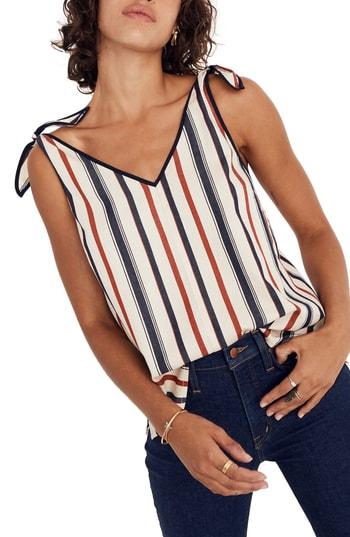 Women's Madewell Tie Strap Tank - White