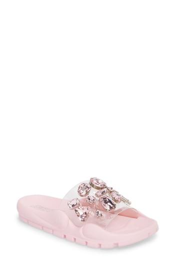 Women's Jeffrey Campbell Aspic Embellished Sport Slide M - Pink
