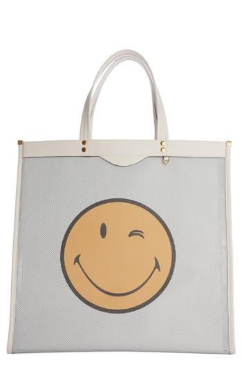 Anya Hindmarch Wink Mesh Market Tote - White