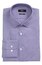 Men's Boss Marley Sharp Fit Microcheck Dress Shirt .5r - Purple