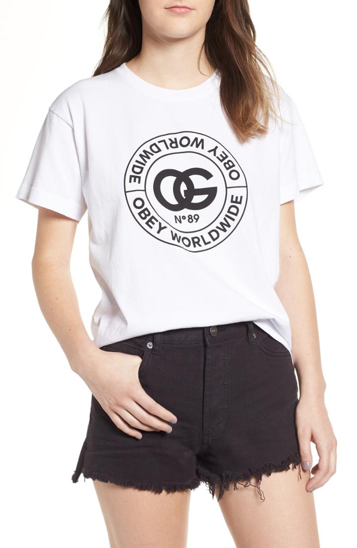 Women's Obey Rue De La Ruin Custom Box Cotton Tee