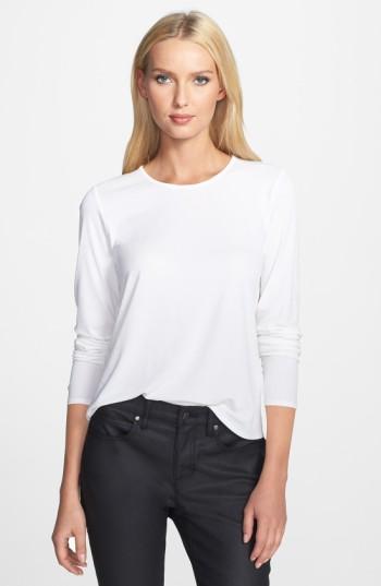 Women's Eileen Fisher Silk Tee - White