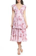 Women's Fame And Partners Edy Floral Georgette Dress - Pink