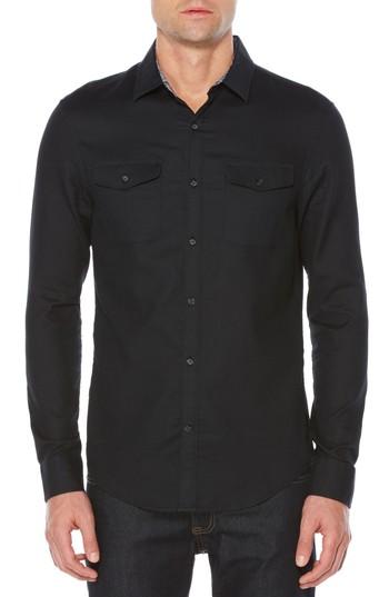 Men's Original Penguin Woven Shirt, Size - Black